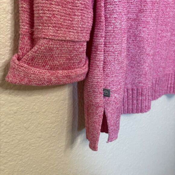 T by Talbots Large Sweater Knit Bateau Neck 100% Cotton Pink Classic Cozy Basic - Picture 4 of 8